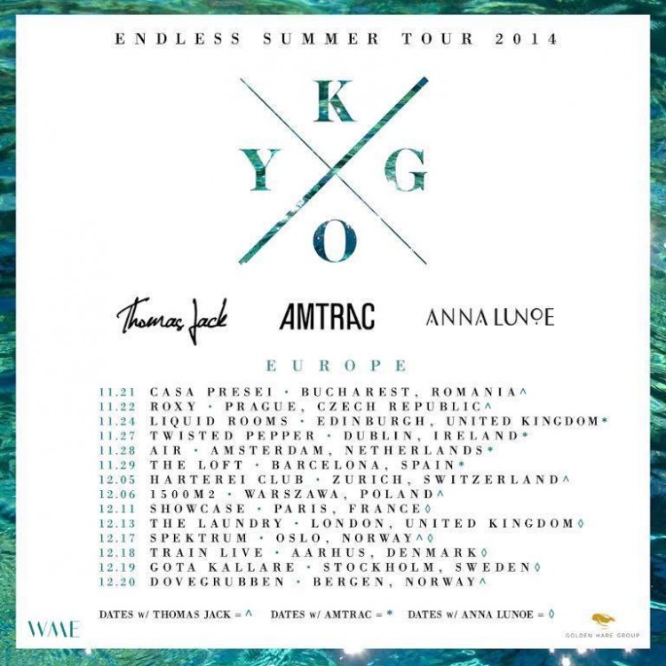 Kygo Announces European 'Endless Summer Tour' 2014 Daily Beat