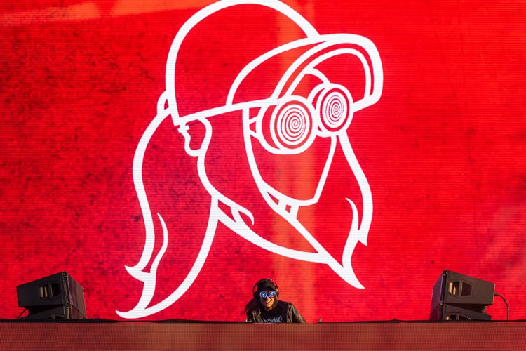 Rezz performs at Audiotistic Music Festival 2018 in Mountain View, CA. Photo courtesy of Jake West for Insomniac Events (2018).